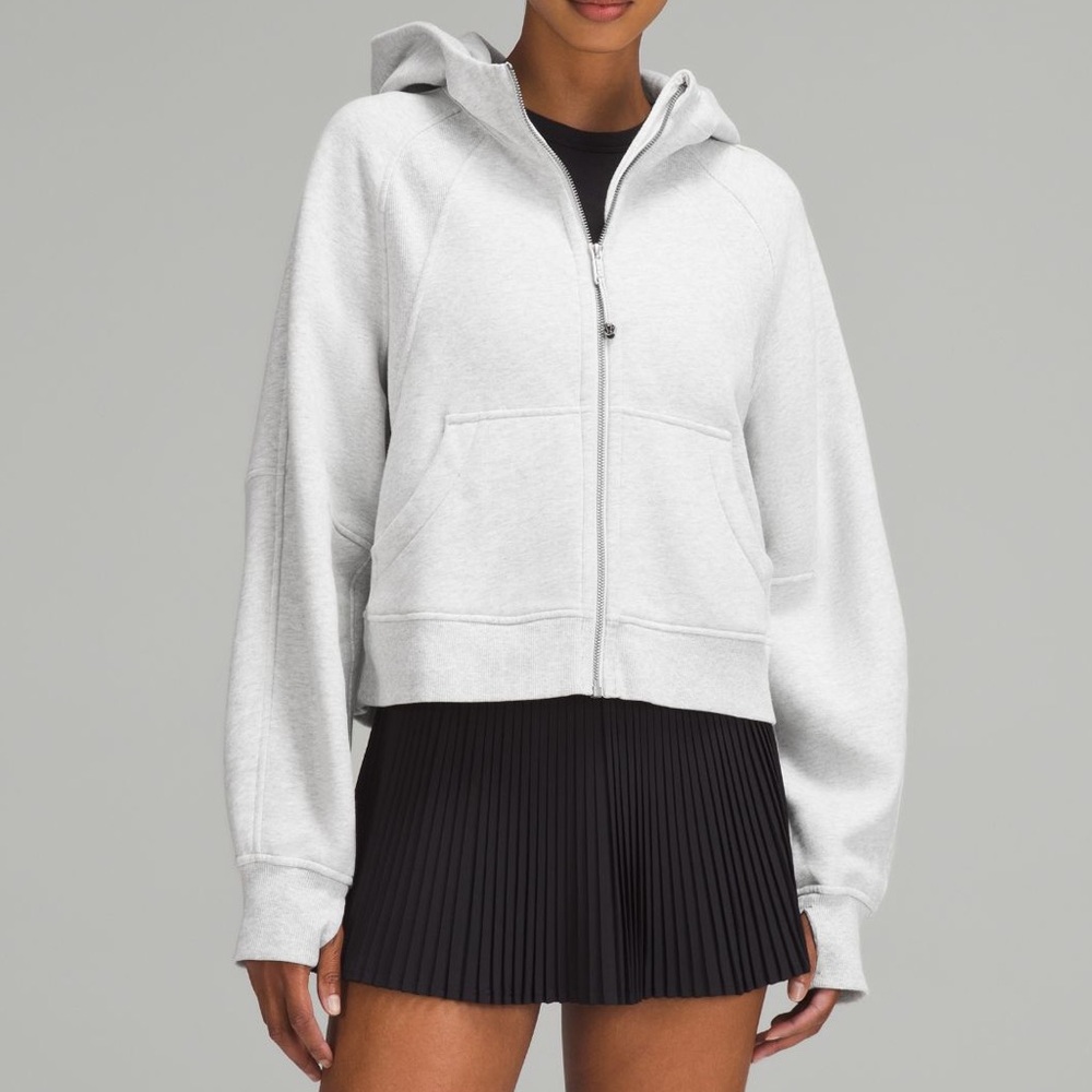 Lululemon Scuba Oversized full zip hoodie XS/S Heathered Core Ultra light Grey